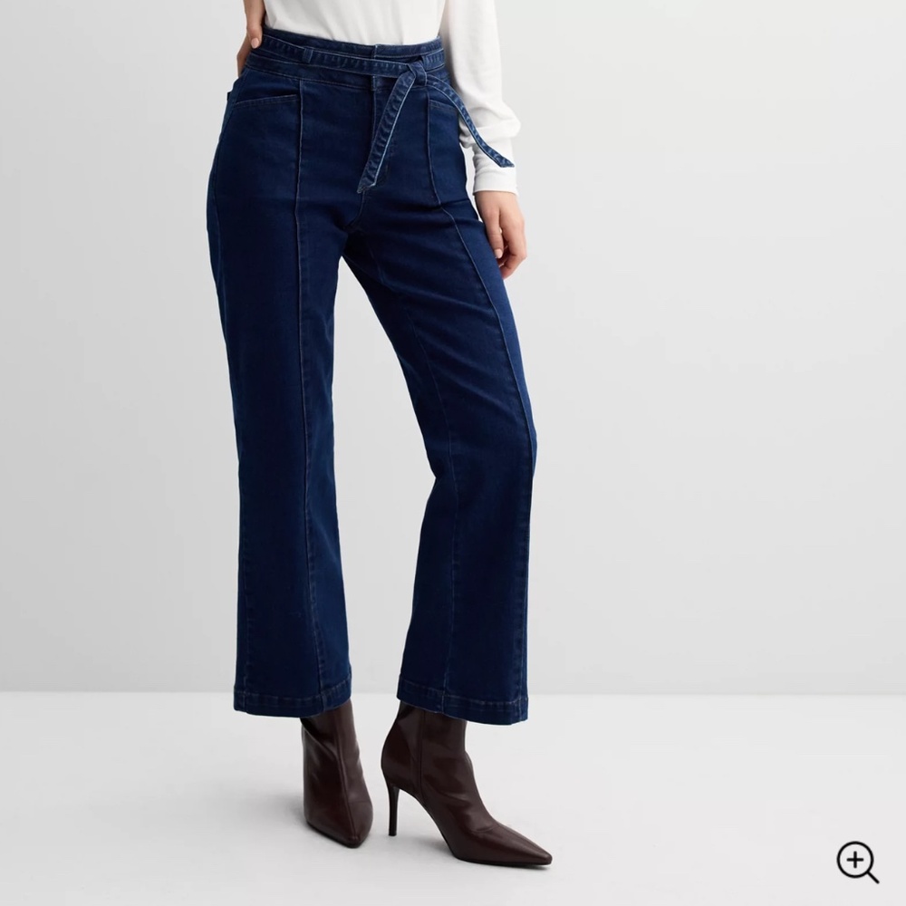 Draper James Belted Wide Leg Denim NWT